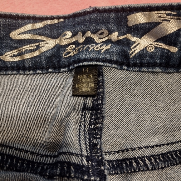 Seven7 Denim - Seven7 Mid Rise Skinny Size 14 Blue Jeans
